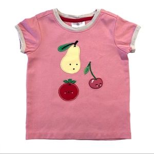 Hanna Andersson pink Fruit Appliqué Tee